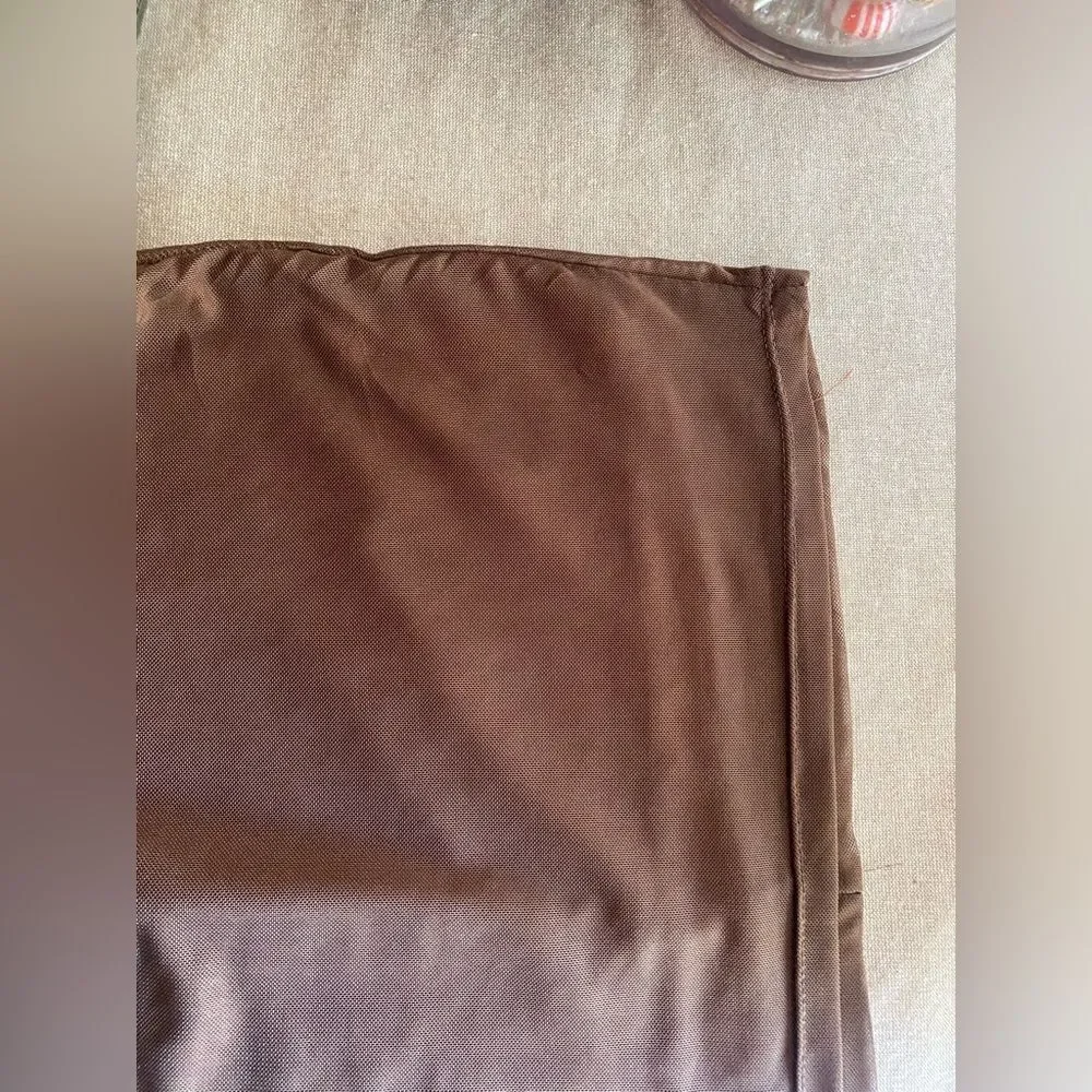 Fashion Nova Kristen Mesh Maxi Dress Brown Mesh Long Sleeve Sz Large NWT - Picture 12 of 14